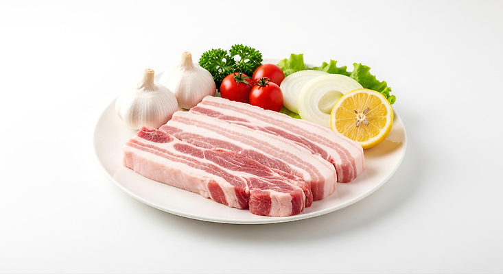 JPG 편집이미지 토마토 양파 마늘 육류 요리 식사 저녁 상추 바비큐 레몬 삼겹살 건강식 편집실사 AI포토 AI콘텐츠 음식 채소 과일 식재료 돼지고기 야간 CG 파일형식