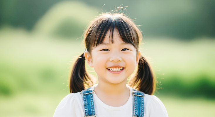 JPG 편집이미지 행복 어린이 백그라운드 모션 자연 미소 웃음 소녀 초원 여름 햇빛 자유 즐거움 포니테일 의료성형뷰티 편집실사 AI인물포토 AI콘텐츠 헤어스타일 계절 여자 감정 컨셉 표정 사람 태양 CG 생태계 파일형식 AI포토