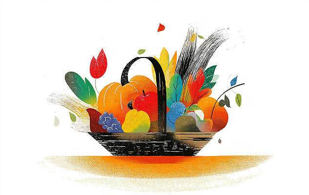 JPG 식물 디자인 예술 컬러 채소 과일 일러스트 자연 생명 종류 여름 바구니 정원 수확 표현 신선 그림 뷰티풀 색채 국내일러스트 AI일러스트 AI콘텐츠 계절 농업 생태계 파일형식