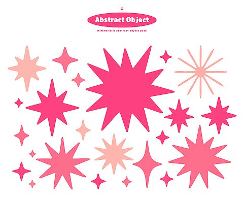 모양 디자인 별 예술 분홍색 컬러 백그라운드 패턴 일러스트 추상 그래픽 장식 매력적 원근감 개성 조화 창의성 스타일 국내일러스트 AI파일 자연요소 뷰포인트 컨셉 무늬 파일형식 벡터