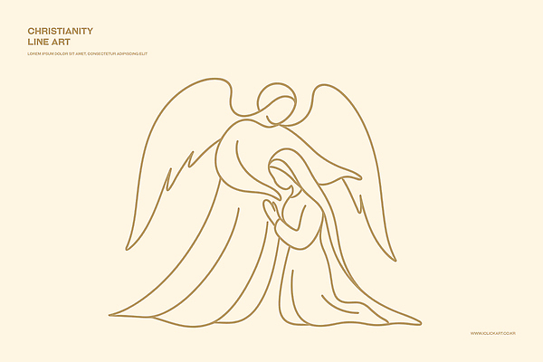 디자인 기독교 종교 상징 일러스트 천사 창조 사랑 미술 평화 성경 기도 표현 순수 그림 작품 신성 마리아 국내일러스트 AI파일 감정 컨셉 종교용품 문화예술 파일형식 벡터