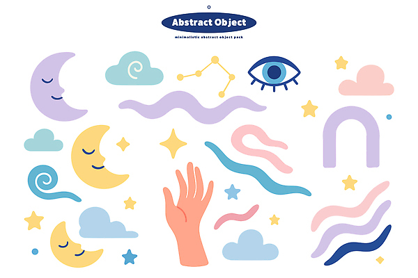 모양 구름 손 디자인 별 예술 컬러 패턴 일러스트 추상 그래픽 달 눈 조화 색감 창의성 몽환 국내일러스트 AI파일 자연요소 컨셉 무늬 날씨 신체부위 파일형식 벡터