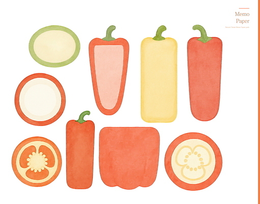 PSD 식물 디자인 컬러 채소 일러스트 자연 피망 문구용품 수채화 건강 요리 사무용품 식사 메모지 조직 복고 창의력 스타일 국내일러스트 오브젝트 생태계 파일형식