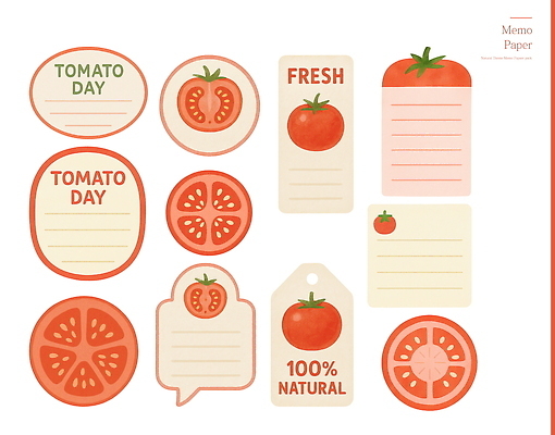 PSD 식물 디자인 음식 컬러 토마토 과일 일러스트 자연 그래픽 농작물 사각형 정보 메모지 신선 원형 편리함 국내일러스트 도형 컨셉 농업 채소 사무용품 생태계 파일형식