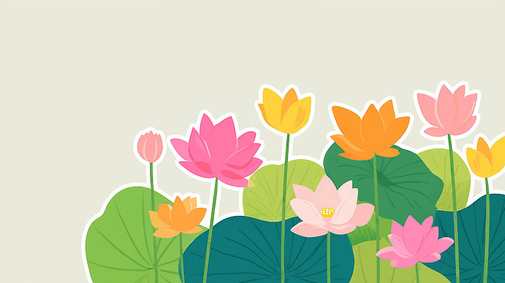 PSD 식물 꽃 여유 컬러 잎 꽃밭 일러스트 자연 생명 연꽃 풍경 초록색 여름 평화 환경 정원 생태계 식물원 조화 뷰티풀 국내일러스트 계절 감정 컨셉 파일형식