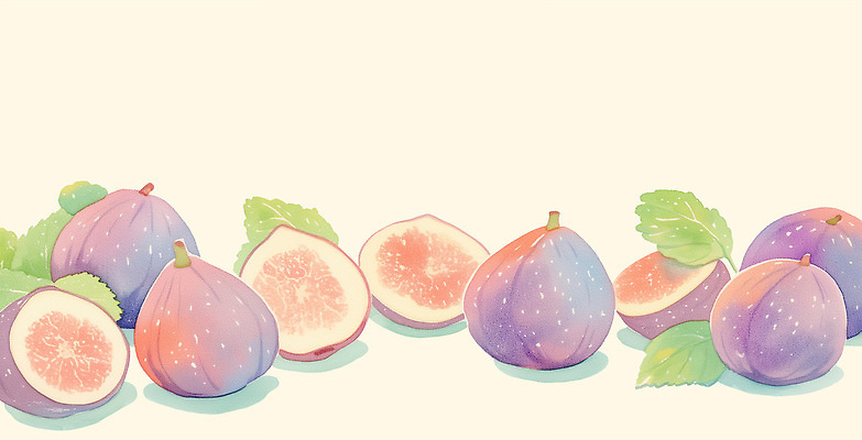 PSD 잎 과일 일러스트 자연 디저트 건강 여름 농장 식사 수확 신선 맛 배열 유기농 부드러움 생과일 무화과 국내일러스트 식물 웰빙 계절 음식 컨셉 농업 감각 생태계 파일형식