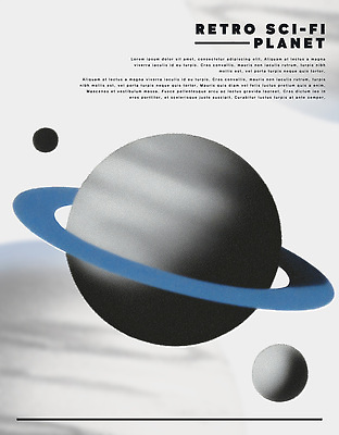 모양 PSD 디자인 예술 컬러 일러스트 풍경 그래픽 우주 공간 행성 인공위성 원형 고리 우주선 복고 상상력 스타일 효과 SF 국내일러스트 도형 통신 파일형식