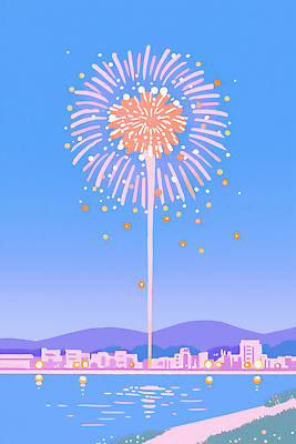JPG 문화 바다 컬러 여행 일러스트 하늘 조명 불꽃놀이 풍경 해변 여름 반사 축제 도시 시세 저녁 사건 즐거움 이웃 국내일러스트 AI일러스트 AI콘텐츠 계절 감정 놀이 금융 야간 파일형식