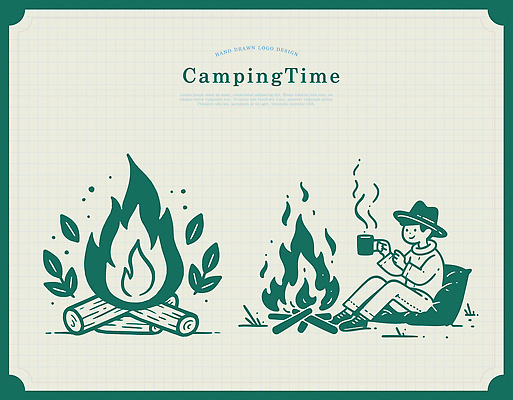 남자 커피 일러스트 자연 휴식 따뜻함 아웃도어 취미 친구 야외활동 캠핑 분위기 포근함 모닥불 즐거움 힐링 안락 캠핑의자 국내일러스트 AI파일 감정 음료 컨셉 의자 관계 불 레저 캠핑도구 사람 감각 생태계 파일형식 벡터