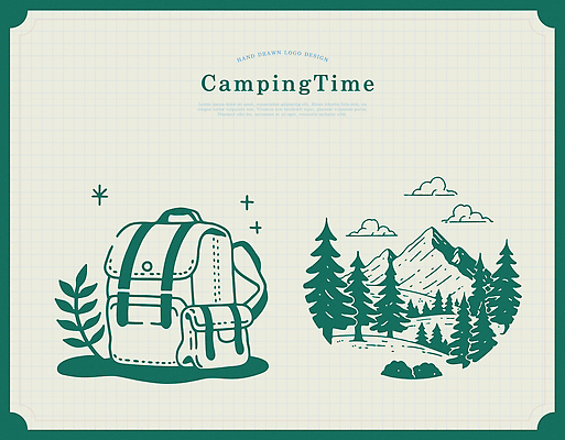 식물 여유 여행 백그라운드 일러스트 배낭 자연 휴식 산 풍경 캠핑 하이킹 탐험 도전 숲 즐거움 여행용품 스타일 Outdoor 국내일러스트 AI파일 감정 컨셉 가방 레저 오브젝트 생태계 파일형식 벡터