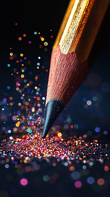 JPG 편집이미지 디자인 예술 컬러 백그라운드 조명 색연필 미술 반짝임 입자 오브젝트 색채 창의력 편집실사 AI컴퓨터그래픽 AI콘텐츠 모션 문화예술 학용품 CG 파일형식