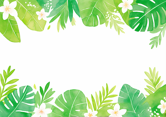 JPG 식물 디자인 꽃 화초 백그라운드 잎 일러스트 자연 열대 수채화 프레임 미술 잔디 그래픽 장식 초록색 여름 그림 화사함 국내일러스트 AI일러스트 AI콘텐츠 계절 컬러 컨셉 문화예술 생태계 파일형식