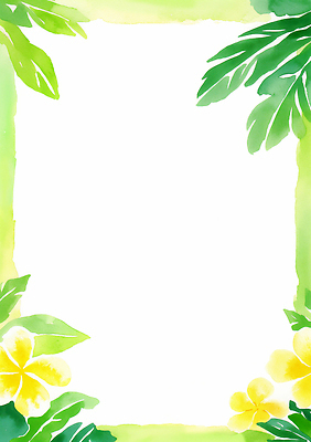 JPG 식물 디자인 꽃 예술 백그라운드 잎 일러스트 자연 수채화 프레임 장식 초록색 노란색 화려 감성 뷰티풀 색감 창작 국내일러스트 AI일러스트 AI콘텐츠 컬러 컨셉 생태계 파일형식