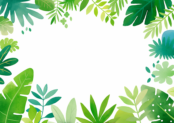 JPG 식물 디자인 컬러 백그라운드 잎 일러스트 자연 생명 수채화 장식 초록색 여름 평화 신선 그림 질감 조화 뷰티풀 국내일러스트 AI일러스트 AI콘텐츠 계절 컨셉 생태계 파일형식