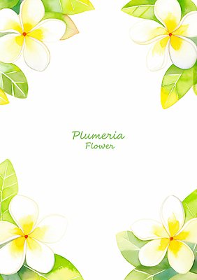 PSD 식물 꽃 예술 백그라운드 잎 일러스트 자연 흰색 분위기 배열 상쾌 플루메리아 조화 뷰티풀 국내일러스트 감정 컬러 컨셉 생태계 파일형식