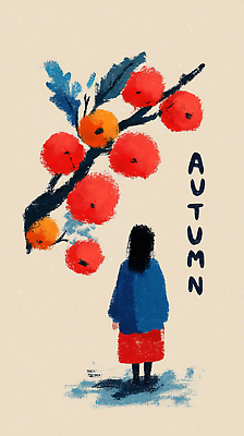 JPG 나무 문화 과일 일러스트 자연 미술 풍경 소녀 일상 평화 가을풍경 가을 그림 감성 소통 뷰티풀 상상력 색감 국내일러스트 AI일러스트 AI콘텐츠 식물 계절 여자 어린이 컨셉 문화예술 라이프 생태계 파일형식 가을_계절