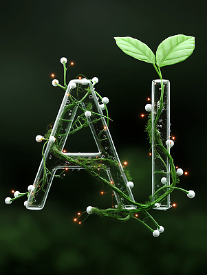 JPG 식물 편집이미지 디자인 상징 자연 생명 기술 초록색 3D 환경 발전 생태계 조화 창의성 AI_인공지능 편집3D AI컴퓨터그래픽 AI콘텐츠 컬러 컨셉 디지털합성 파일형식