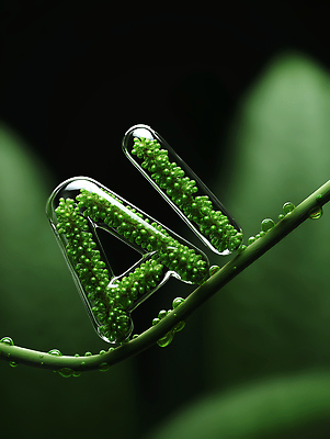 JPG 식물 편집이미지 문자 디자인 줄기 자연 유리 기술 초록색 3D 환경 친환경 생태계 조화 AI_인공지능 편집3D AI컴퓨터그래픽 AI콘텐츠 컬러 재질 디지털합성 파일형식