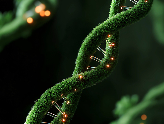 JPG 편집이미지 디자인 예술 과학 자연 생명 초록색 빛 3D 풀 구출 DNA 생물학 혁명 뷰티풀 창의성 편집3D AI컴퓨터그래픽 AI콘텐츠 식물 교육 컬러 컨셉 도움 생명공학 디지털합성 생태계 파일형식