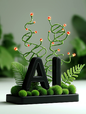 JPG 식물 편집이미지 디자인 예술 자연 조명 장식 초록색 인테리어 3D 감각 오브젝트 모던 AI_인공지능 편집3D AI컴퓨터그래픽 AI콘텐츠 컬러 디지털합성 생태계 파일형식