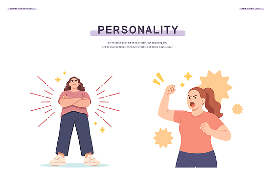 디자인 감정 포즈 백그라운드 일러스트 모션 사람 표현 자신감 활기 긍정적 부정적 성격 의사소통 특징 국내일러스트 AI파일 컨셉 파일형식 벡터