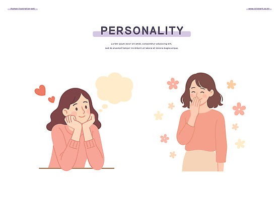 여자 행복 감정 포즈 생각 일러스트 표정 사랑 친구 기쁨 자신감 즐거움 명상 심리 소통 상상력 창의성 국내일러스트 AI파일 컨셉 관계 사람 파일형식 벡터