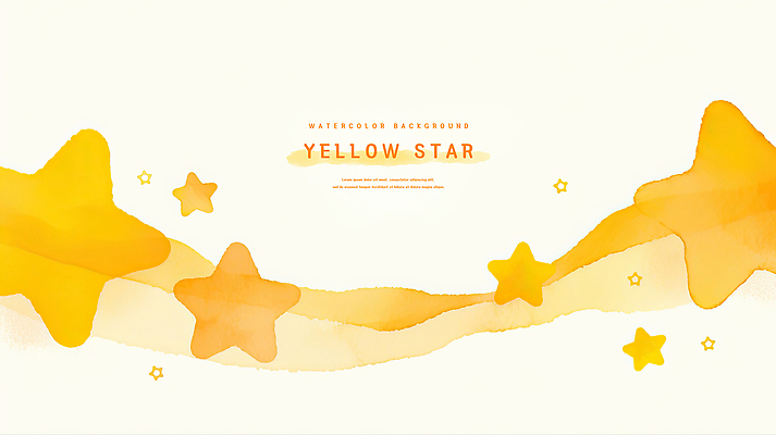 PSD 디자인 별 예술 백그라운드 패턴 곡선 일러스트 추상 수채화 따뜻함 회화 장식 노란색 물감 배열 감성 색감 국내일러스트 자연요소 선 컬러 컨셉 무늬 말하기 미술도구 파일형식