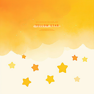 PSD 디자인 별 컬러 백그라운드 일러스트 자연 하늘 수채화 따뜻함 밝음 미술 빛 노란색 주황색 달 분위기 그림 감성 그라데이션 조화 창의성 국내일러스트 자연요소 컨셉 문화예술 생태계 파일형식