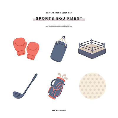 아이콘 디자인 스포츠 골프 가방 운동 권투 장비 도구 반지 체육 연습 클럽 샌드백 2D아이콘 AI파일 잡화 장신구 건강 구기 격투기 파일형식 벡터