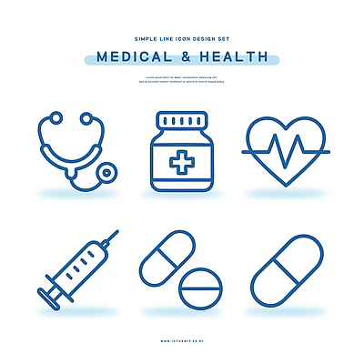 아이콘 디자인 선 의학 청진기 의료기기 건강 주사기 그래픽 약 건강관리 심장 맥박 심플 2D아이콘 AI파일 관리 장기_의학 파일형식 벡터