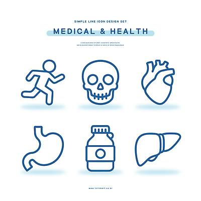 도형 아이콘 디자인 선 의학 해골 건강 그래픽 달리기 심장 표현 약병 간 심플 위 2D아이콘 AI파일 모션 뼈 약 장기_의학 방향 병_담는 파일형식 벡터
