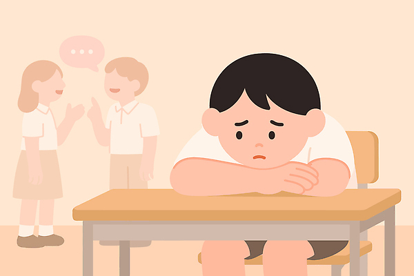 감정 어린이 일러스트 교실 관계 놀이 대화 친구 학습 스쿨라이프 교사 슬픔 고독 불안 소통 소외 이해 국내일러스트 AI파일 직업 라이프스타일 교육 컨셉 학교 말하기 사람 파일형식 벡터