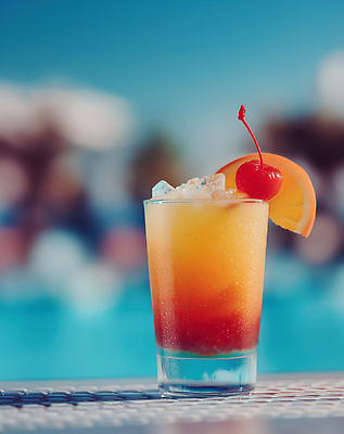 JPG 편집이미지 음료 컬러 오렌지 과일 리조트 휴식 욕조 여름 태양 파티 풀장 얼음 칵테일 체리 편집실사 AI포토 AI콘텐츠 자연요소 계절 컨셉 주류 수영장 이벤트 CG 파일형식