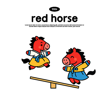 동물 디자인 커플 공원 컬러 일러스트 모션 놀이 협력 웃음 귀여움 놀이기구 전통의상 즐거움 회전 조랑말 시소 2026년 일러캐릭터 AI파일 캐릭터 전통 공공시설 감정 컨셉 관계 표정 말_동물 연도 파일형식 벡터