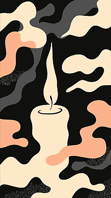 디자인 감정 예술 패턴 일러스트 촛불 추상 휴식 조명 따뜻함 안전 빛 평화 어둠 분위기 조화 멋 색소 창의력 국내일러스트 AI파일 컨셉 무늬 초 파일형식 벡터