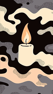 디자인 감정 예술 컬러 패턴 일러스트 초 촛불 추상 불꽃 조명 따뜻함 분위기 편안함 오브젝트 모던 심플 국내일러스트 AI파일 컨셉 무늬 불 감각 파일형식 벡터