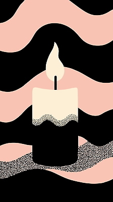 디자인 백그라운드 곡선 일러스트 초 불꽃 따뜻함 장식 인테리어 분위기 편안함 모던 그림 감성 조화 색감 창의성 국내일러스트 AI파일 선 컨셉 불 감각 파일형식 벡터