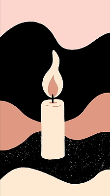 모양 디자인 예술 일러스트 촛불 불꽃 따뜻함 빛 분위기 야간 명상 심플 감성 조화 국내일러스트 AI파일 자연요소 컨셉 초 불 파일형식 벡터