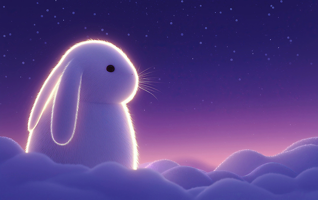 JPG 동물 구름 편집이미지 야경 자연 하늘 풍경 빛 3D 귀여움 일몰 토끼 달빛 조용 애니메이션 몽환 편집3D AI컴퓨터그래픽 AI콘텐츠 자연요소 컨셉 포유류 반려동물 노을 달 야간 디지털합성 생태계 파일형식 풍경_경치