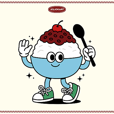 캐릭터 손 디자인 얼굴 음식 컬러 일러스트 발 아이스크림 디저트 미소 장식 귀여움 숟가락 유머 만화 즐거움 오브젝트 개성 애니메이션 일러캐릭터 AI파일 감정 컨셉 수저 표정 신체부위 파일형식 벡터