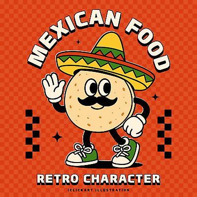 캐릭터 모자 디자인 문화 음식 백그라운드 운동화 일러스트 멕시코 요리 그래픽 귀여움 주황색 표현 인사 만화 즐거움 복고 일러캐릭터 AI파일 잡화 감정 컬러 신발 컨셉 북아메리카 예절 파일형식 벡터