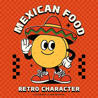 캐릭터 손 디자인 행복 감정 문화 음식 일러스트 멕시코 표정 축제 주황색 유머 황금 상쾌 그림 체크무늬 타코 마스코트 일러캐릭터 AI파일 컬러 북아메리카 무늬 신체부위 파일형식 벡터