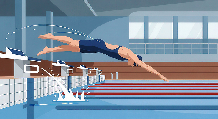 JPG 수영복 스포츠 일러스트 모션 운동선수 수영장 수중 수영 경쟁 경계선 연습 물보라 다이빙 국내일러스트 AI일러스트 AI콘텐츠 옷 선 컨셉 물 수상스포츠 경계 수중스포츠 파일형식