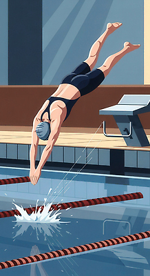 JPG 남자 스포츠 일러스트 모션 수영장 물 운동 수중 수영 경쟁 호루라기 연습 다이빙 역동적 수영선수 전환 스플래쉬 국내일러스트 AI일러스트 AI콘텐츠 자연요소 컨셉 운동선수 건강 사람 수상스포츠 수중스포츠 파일형식