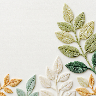 JPG 식물 편집이미지 디자인 예술 컬러 백그라운드 잎 자연 장식 가을 자수 섬유 수공예 창의력 편집실사 AI포토 AI콘텐츠 계절 직물 공예 CG 생태계 파일형식