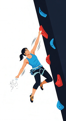 JPG 여자 스포츠 신체 일러스트 협력 실내 손잡이 안전 운동 힘 장비 도전 시간 높이 집중 암벽 연습 즐거움 클라이밍 피드백 국내일러스트 AI일러스트 AI콘텐츠 감정 컨셉 건강 사람 내부 등반 파일형식