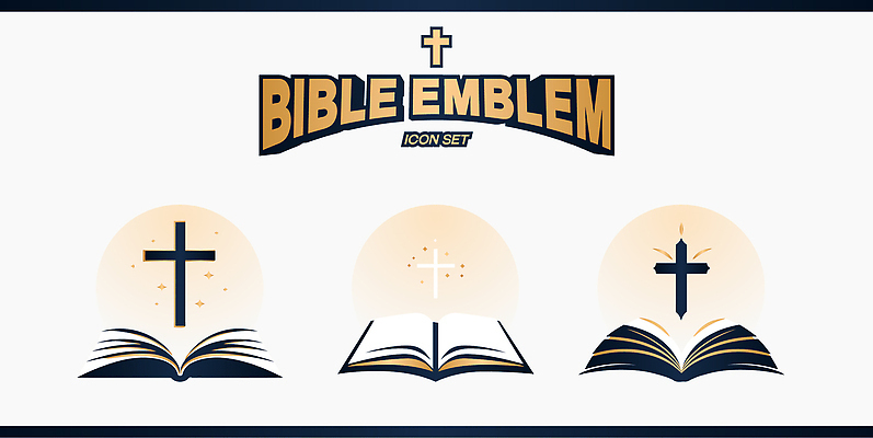 디자인 기독교 종교 예술 상징 십자가 일러스트 그래픽 책 성경 기독교인 복음 국내일러스트 AI파일 종교용품 파일형식 벡터