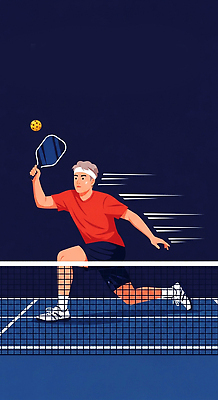 JPG 남자 일러스트 공 모션 운동선수 경기 야외 운동복 운동 경쟁 코트 테니스 야구방망이 흰색 네트 스윙 연습 속도 열정 국내일러스트 피클볼 AI일러스트 AI콘텐츠 옷 감정 스포츠 컬러 포즈 컨셉 건강 사람 구기 외투 야구용품 파일형식