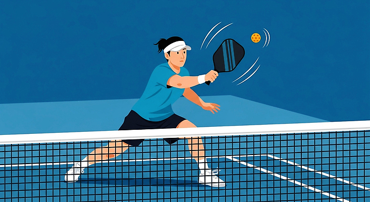 JPG 스포츠 일러스트 공 휴식 운동선수 기술 건강 경기 여름 운동 경쟁 코트 테니스 라켓 네트 집중 연습 즐거움 땀 국내일러스트 피클볼 AI일러스트 AI콘텐츠 계절 감정 스포츠용품 컨셉 구기 외투 파일형식