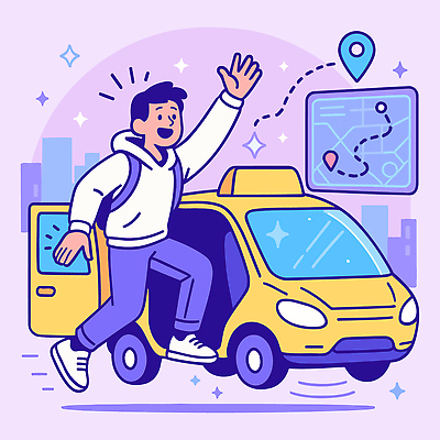 남자 감정 여행 백그라운드 교통 이동 지도 일러스트 자동차 거리 사람 걷기 도시 방향 즐거움 출발 택시 손흔들기 순간 국내일러스트 AI파일 육상교통 컨셉 모션 승용차 파일형식 벡터